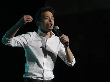 El candidato de Más Madrid a la Comunidad de Madrid, Íñigo Errejón, durante su intervención en un acto electoral en el Madrid Arena El candidato de Más Madrid a la Comunidad de Madrid, Íñigo Errejón, durante su intervención en un acto electoral en el Madrid Arena