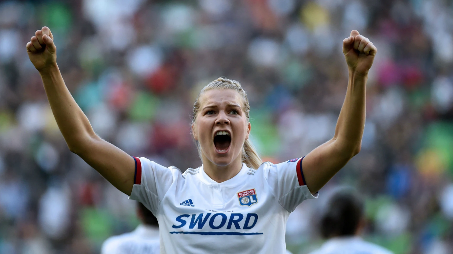 Hegerberg celebra un gol Hegerberg celebra un gol