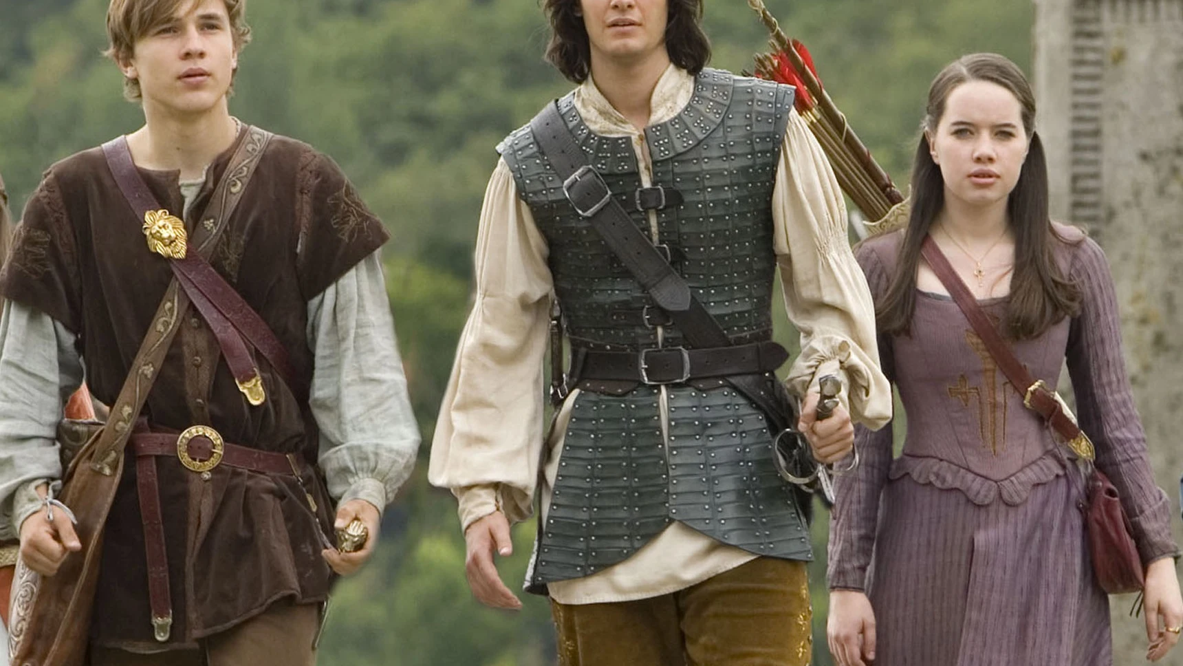 William Moseley, Ben Barnes y Anna Popplewell en Narnia William Moseley, Ben Barnes y Anna Popplewell en Narnia