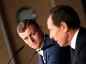 Toni Kroos, en la sala de prensa del Bernabéu Toni Kroos, en la sala de prensa del Bernabéu