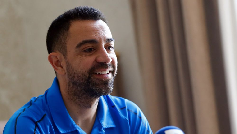 Xavi Hernández, durante una entrevista