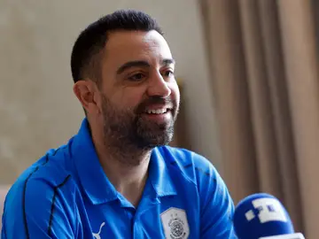 Xavi Hernández, durante una entrevista Xavi Hernández, durante una entrevista