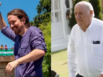 Montaje de Pablo Iglesias y Amancio Ortega Montaje de Pablo Iglesias y Amancio Ortega