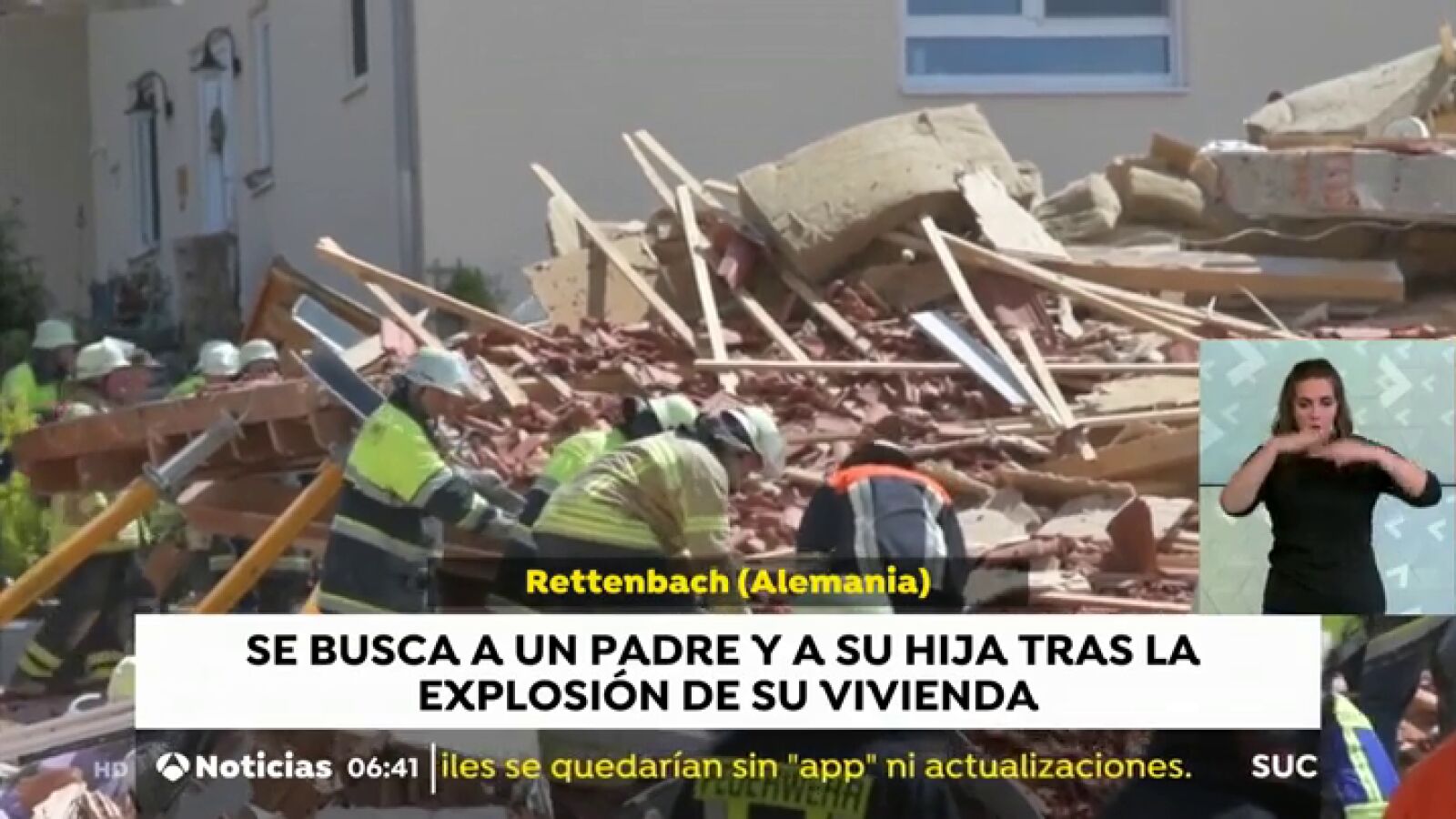 Buscan a un padre y a su hija de 5 años tras la explosión de su vivienda