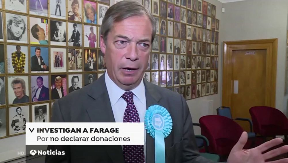 Nigel Farage, investigado por no declarar 500.000 euros procedentes de un multmillonario 'pro-brexit'