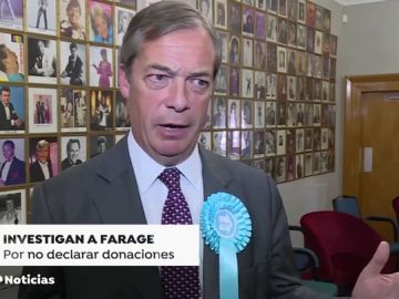 Nigel Farage, investigado por no declarar 500.000 euros procedentes de un multmillonario 'pro-brexit' Nigel Farage, investigado por no declarar 500.000 euros procedentes de un multmillonario 'pro-brexit'