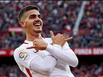 André Silva celebrando un gol en el Sánchez Pizjuán André Silva celebrando un gol en el Sánchez Pizjuán
