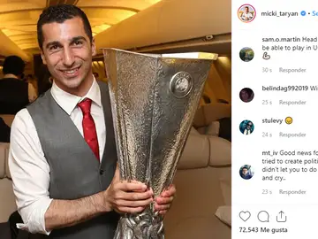 Mkhitaryan anuncia por Instagram que no va a jugar la final de la Europa League Mkhitaryan anuncia por Instagram que no va a jugar la final de la Europa League