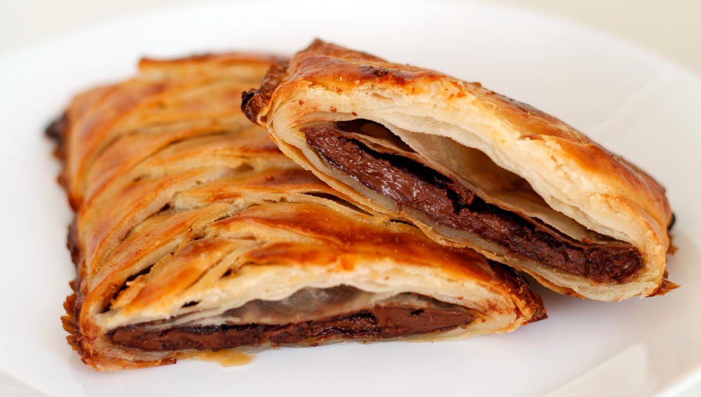 Receta de trenza de hojaldre y chocolate, sin gluten y sin lactosa ...