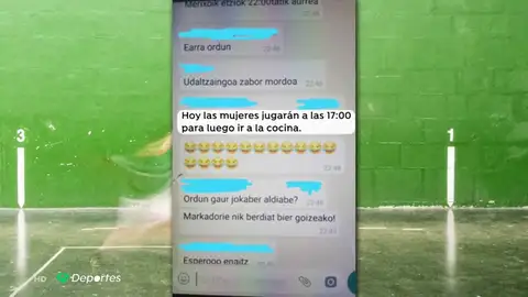 Suspenden un torneo de pelota en Azkoitia por los comentarios machistas de los participantes en Whatsapp Suspenden un torneo de pelota en Azkoitia por los comentarios machistas de los participantes en Whatsapp