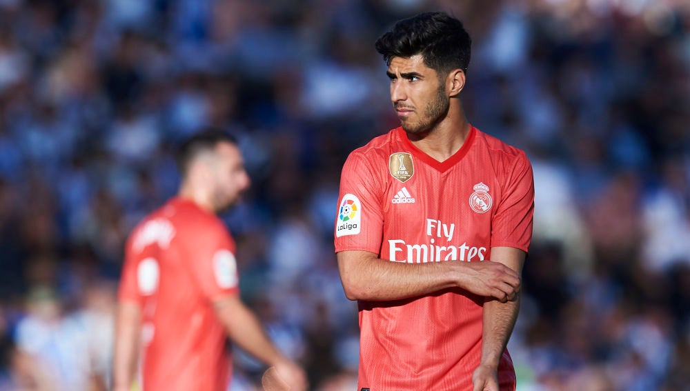 Marco Asensio, durante un partido del Real Madrid