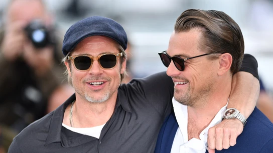 Brad Pitt y Leonardo DiCaprio en Cannes Brad Pitt y Leonardo DiCaprio en Cannes