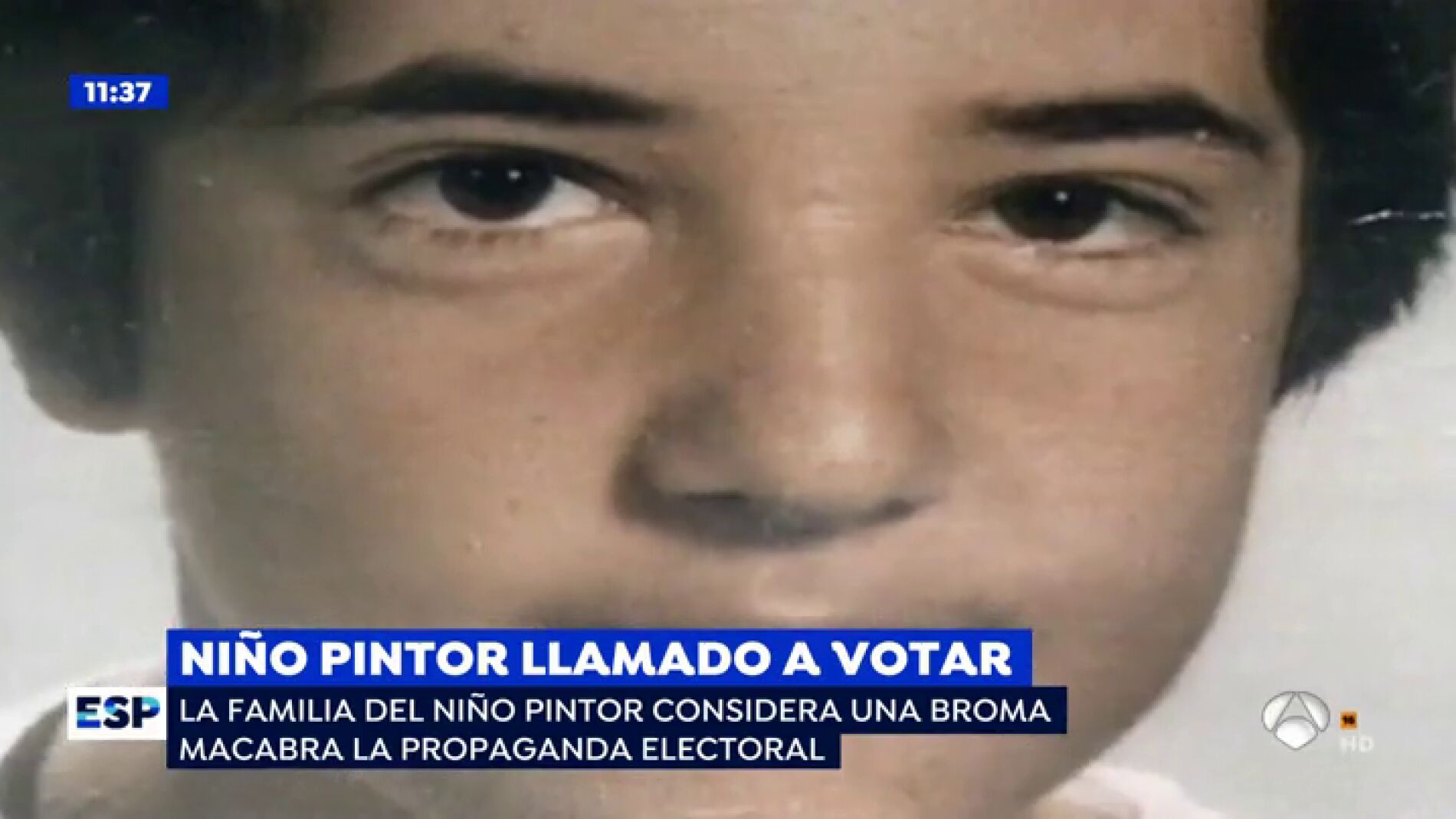 El ni&ntilde;o pintor llamado a votar