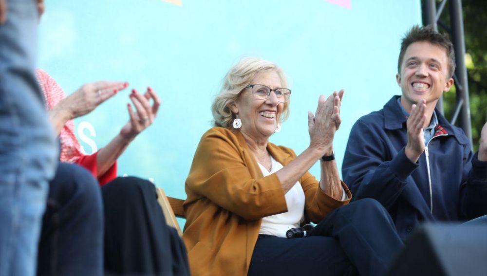 Manuela Carmena en un acto de Más Madrid