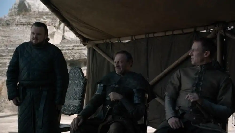 Samwel Tarly, Howland Reed y Edmure Tuylly en el último capítulo de 'Juego de Tronos'