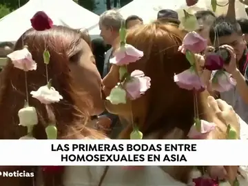 Taiwán celebra las primeras bodas homosexuales tras legalizar el matrimonio entre personas del mismo sexo Taiwán celebra las primeras bodas homosexuales tras legalizar el matrimonio entre personas del mismo sexo
