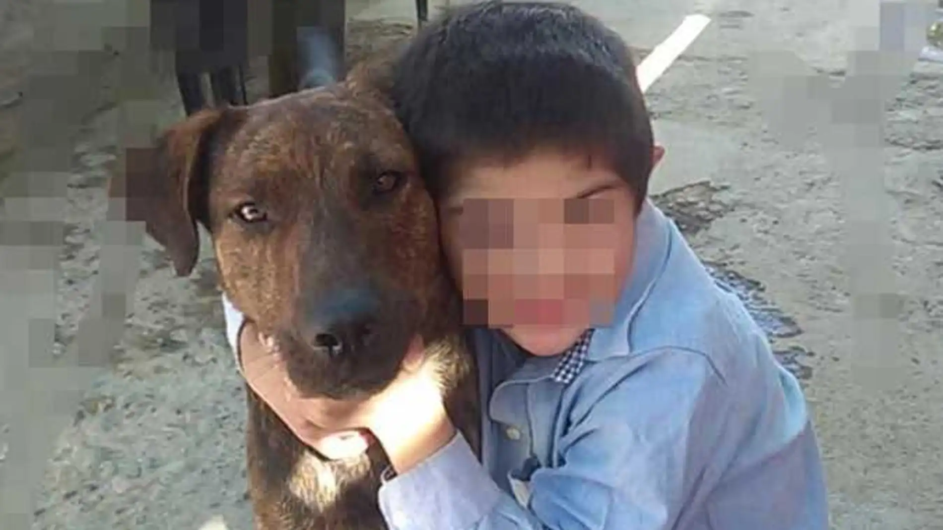 El perro Fido con el pequeño Martín El perro Fido con el pequeño Martín