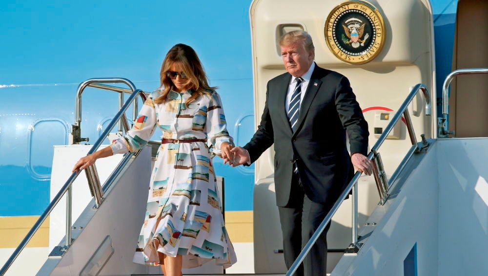 El presidente de EEUU, Donald Trump y su esposa Melania Trump