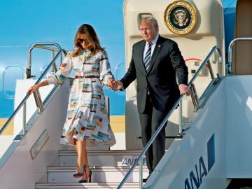 El presidente de EEUU, Donald Trump y su esposa Melania Trump