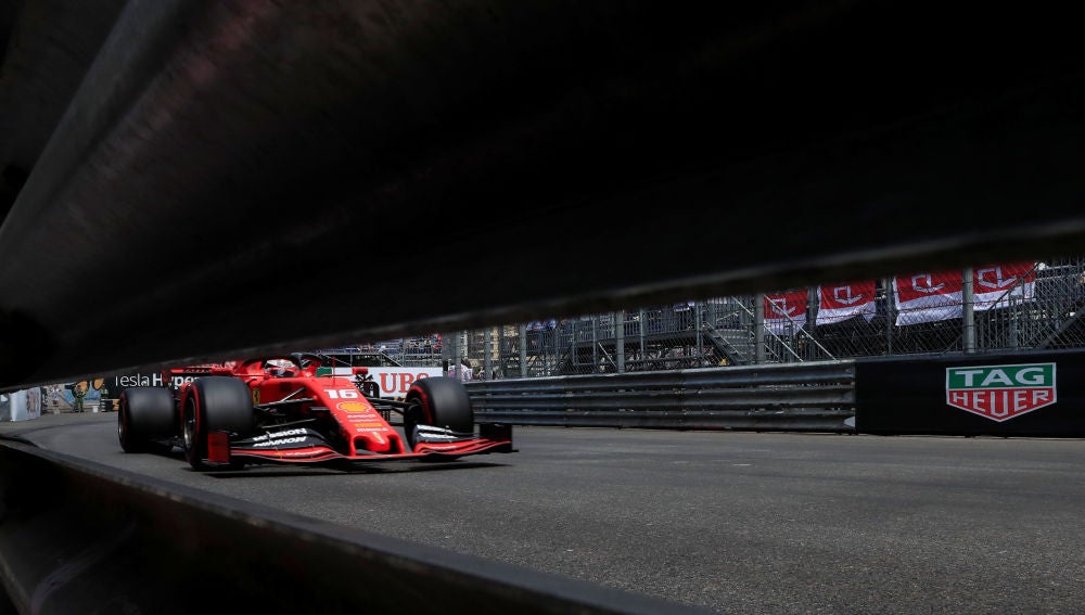 Charles Leclerc, en acción en Montecarlo