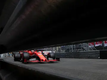 Charles Leclerc, en acción en Montecarlo Charles Leclerc, en acción en Montecarlo