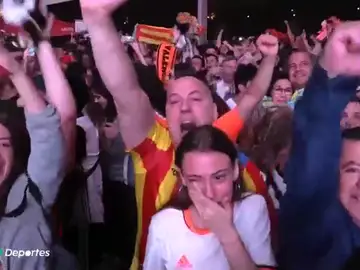 Fiestón en Valencia tras ganar la Copa del Rey: "Con ganas de llorar pero de la emoción no me salen ni las lágrimas" Fiestón en Valencia tras ganar la Copa del Rey: "Con ganas de llorar pero de la emoción no me salen ni las lágrimas"
