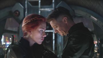 Viuda Negra y Ojo de Halcón en 'Vengadores: Endgame'