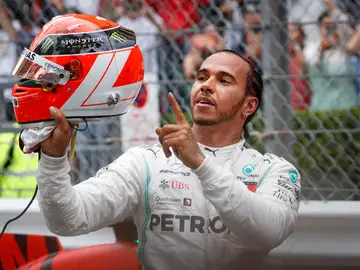 Lewis Hamilton, tras su victoria en el GP de Mónaco Lewis Hamilton, tras su victoria en el GP de Mónaco