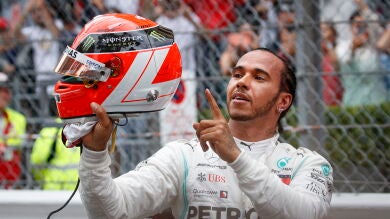 Lewis Hamilton, tras su triunfo en el GP de Mónaco: 