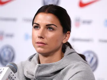 Alex Morgan, en una rueda de prensa Alex Morgan, en una rueda de prensa