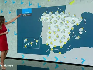 El lunes, tiempo estable en la mayor parte del país, salvo en el Cantábrico y Navarra El lunes, tiempo estable en la mayor parte del país, salvo en el Cantábrico y Navarra
