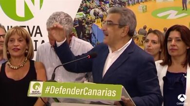 Alegría en la sede de Nueva Canarias al ganar en el Cabildo