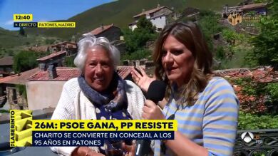 Charito, concejala de Patones a los 95 años: 