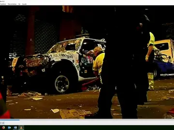 El tribunal visiona las imágenes de los enfrentamientos del 1-O El tribunal visiona las imágenes de los enfrentamientos del 1-O