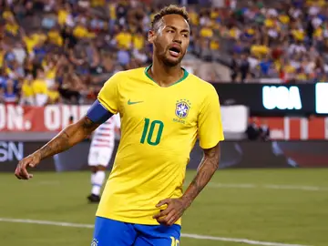 Neymar, durante un partido con Brasil Neymar, durante un partido con Brasil