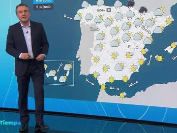 Las temperaturas se desploman, con lluvia en el norte peninsular Las temperaturas se desploman, con lluvia en el norte peninsular