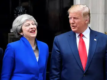 Donald Trump y Theresa May en Reino Unido Donald Trump y Theresa May en Reino Unido