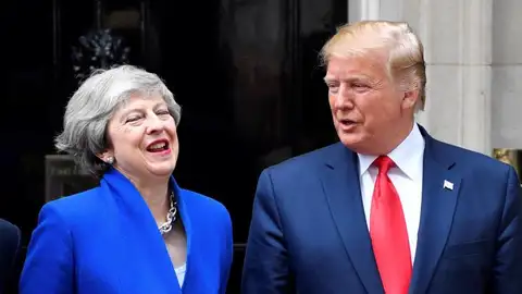 Donald Trump y Theresa May en Reino Unido Donald Trump y Theresa May en Reino Unido