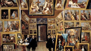 El archiduque Leopoldo Guillermo en su galería de pinturas en Bruselas (David Teniers, Museo del Prado)