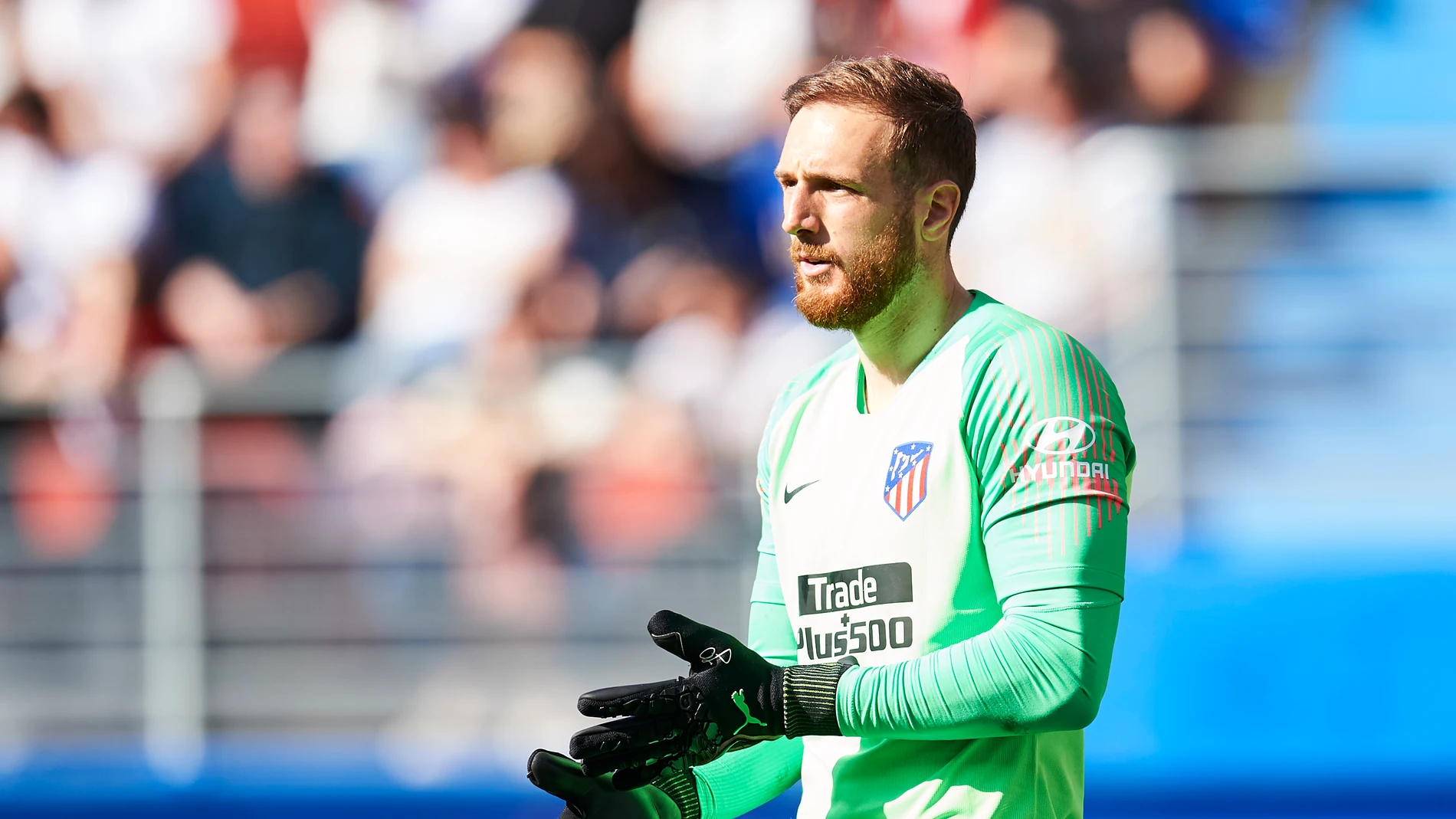Oblak, durante un partido Oblak, durante un partido