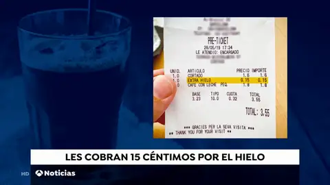 Polémica en un bar de Barcelona por cobrar 15 céntimos por el hielo Polémica en un bar de Barcelona por cobrar 15 céntimos por el hielo