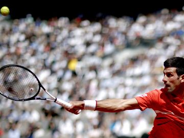 Djokovic en el partido contra Zverev