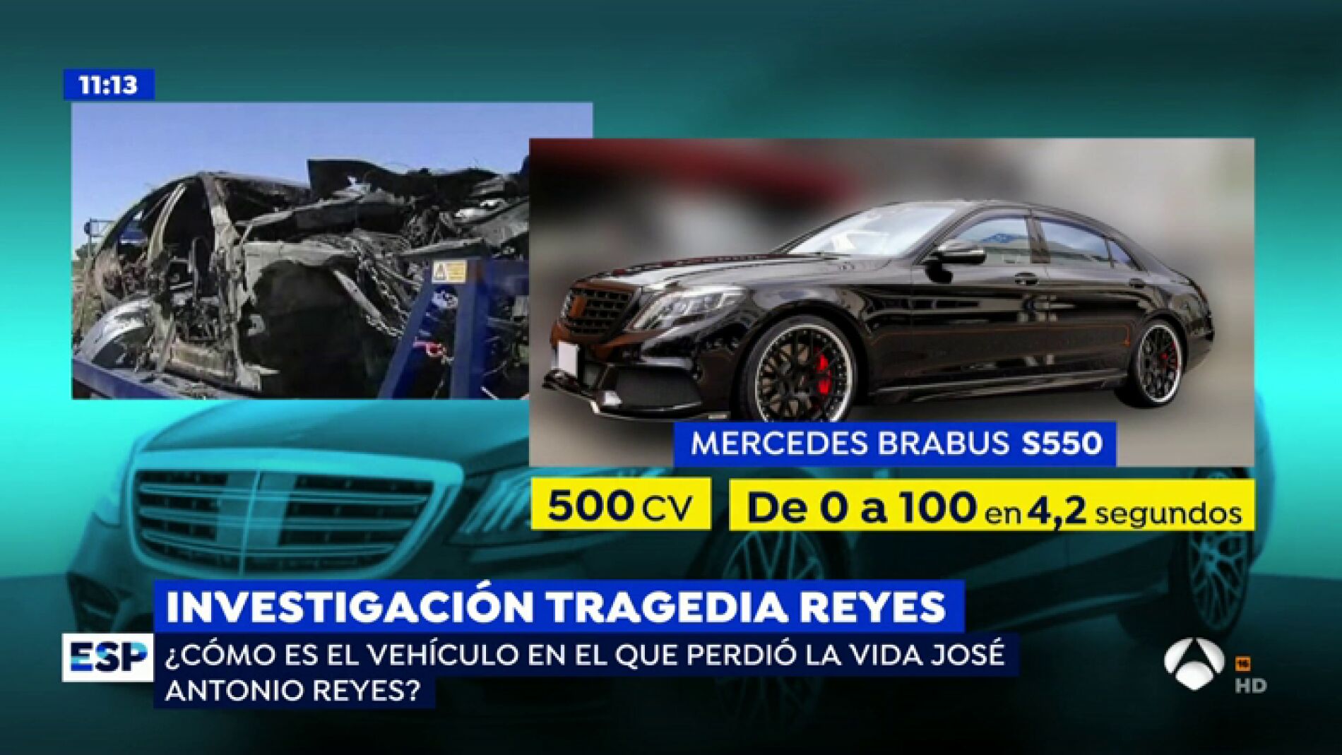 El Mercedes de Jos&eacute; Antonio Reyes alcanzaba una velocidad de 0 a 100 en 4,2 segundos