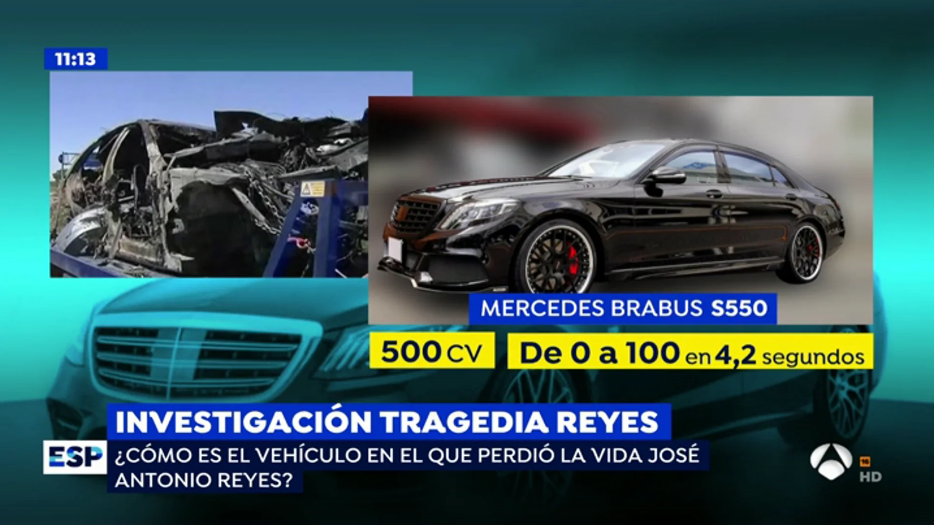 El Mercedes de José Antonio Reyes alcanzaba una velocidad de 0 a 100 en 4,2 segundos