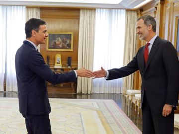 Pedro Sánchez se reúne con el Rey Felipe VI