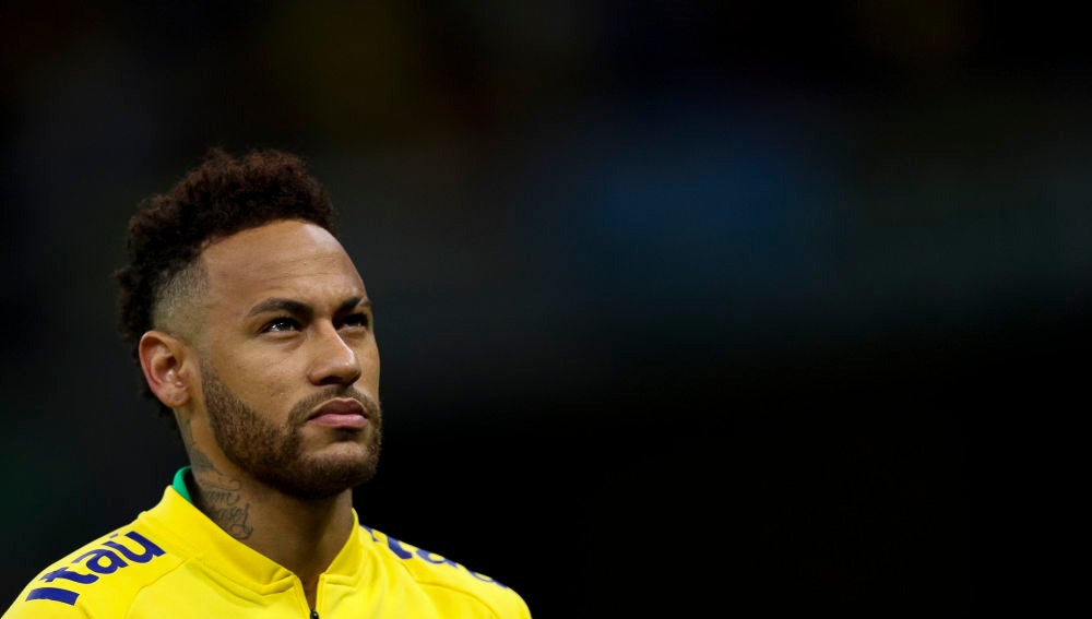 Neymar, durante un partido con Brasil