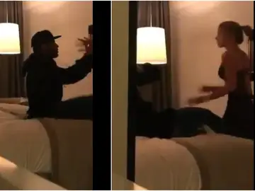 Neymar y la modelo Najila Trindade en un hotel Neymar y la modelo Najila Trindade en un hotel