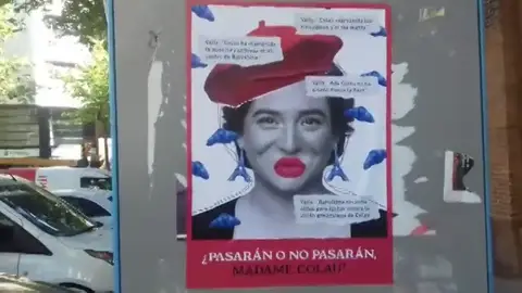 '¿Pasarán o no pasarán?' Empapelan las calles con carteles contra la posible investidura de Colau con el apoyo de Valls '¿Pasarán o no pasarán?' Empapelan las calles con carteles contra la posible investidura de Colau con el apoyo de Valls