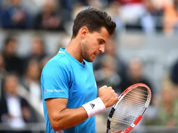Dominic Thiem celebra su victoria Dominic Thiem celebra su victoria