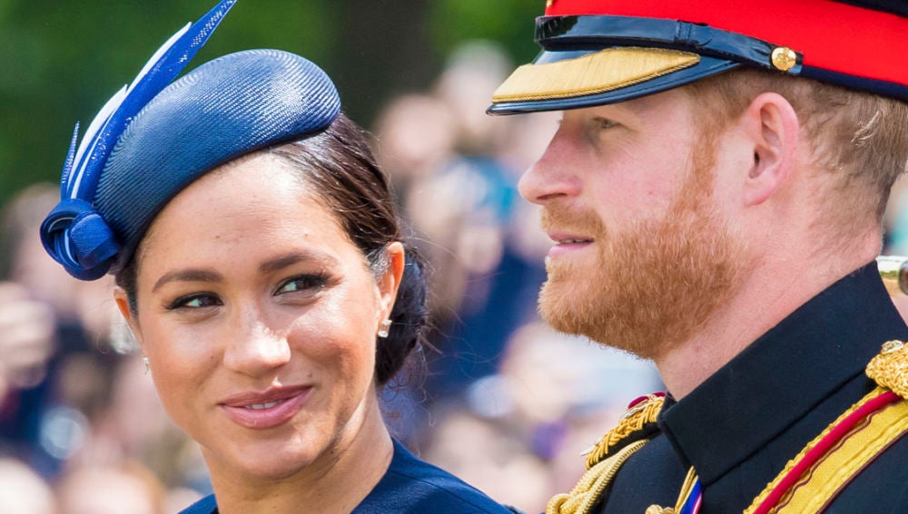 Meghan Markle y el príncipe Harry en el 'Trooping the colour'
